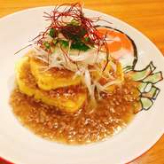 京風だし巻きそぼろ餡かけ