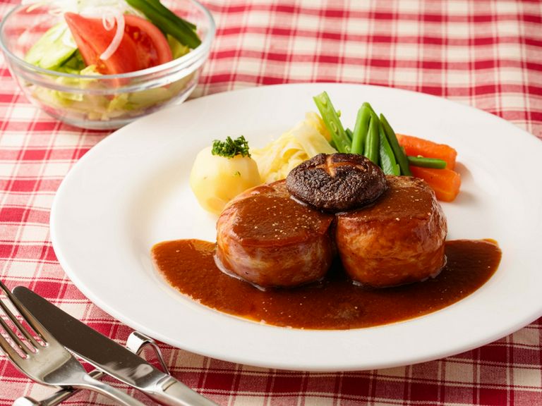 かしの木ハンバーグ ライス付き