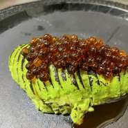 間違いなく熊本で他にはない唯一無二のヒトサラ。
アボカドと自家製いくらの醤油漬けが最幸にマッチ。