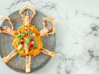 赤座海老とカラスミのリングイネ　ソースアメリケーヌ