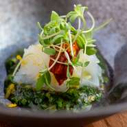 フレッシュトマトのソース　ゆずの香り