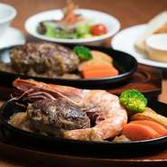 柔らかくて脂の旨みが濃く、贅沢なおいしさ。ランチで人気のハンバーグメニュー『黒毛和牛ハンバーグ 』