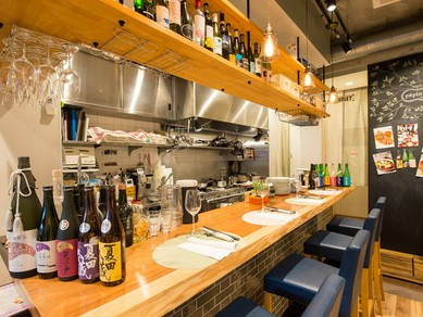 一枚板のカウンター