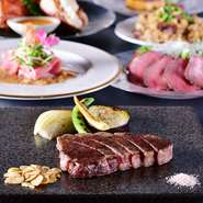 柔らかいヒレ肉をステーキで食せる一品。甘みが強く、口の中に入れた瞬間に芳醇な香りが鼻腔をくすぐります。お肉の味を最大限に楽しむため、ミディアムレアでいただくのがオススメです。