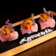 特上の肉寿司となります。