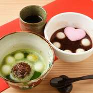 ほうじ茶・塩昆布・梅干付き
