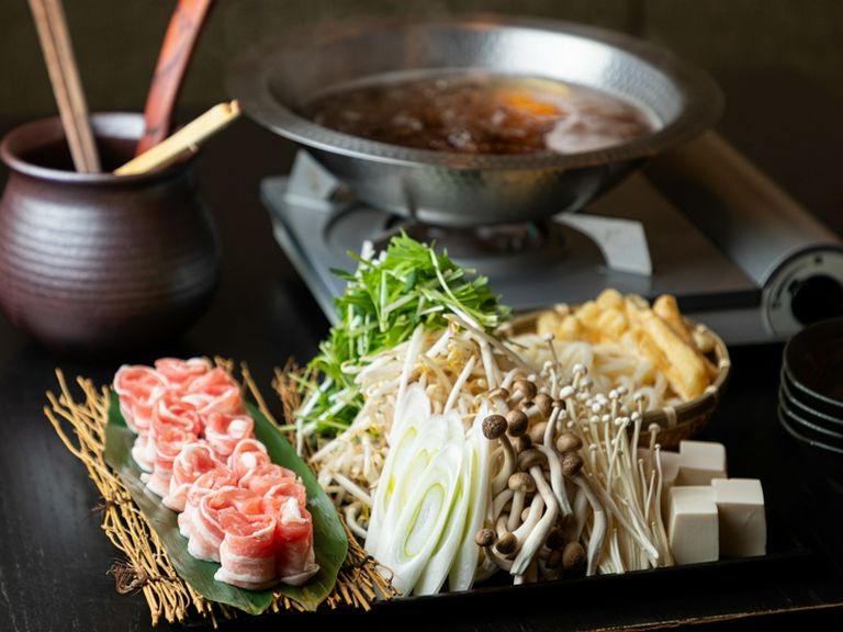 体の芯に染みる、やさしい味わい『逆立ち狸の豚しゃぶしゃぶ』