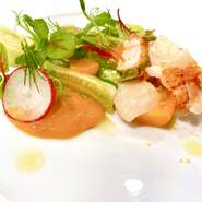 季節野菜のテリーヌ、