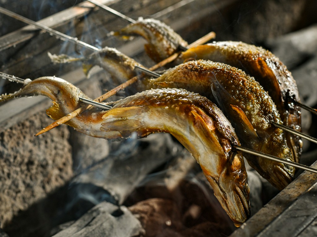 炭火で旨みを閉じ込めた、夏の焼き物の定番『天然あゆ塩焼き』