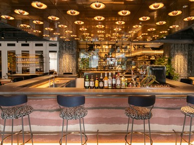 貴族の遊びをコンセプトに、現代的なテイストも取り入れた店内