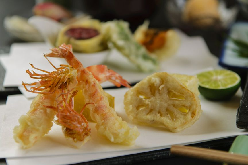 気軽に贅沢コースランチ『活車海老と季節の天ぷらコース』（ランチＡコース）