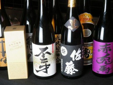 厳選した芋、麦焼酎をお楽しみください。