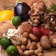 きのこ、さつまいも、落花生など
様々な秋の実りをお選びください。各種530円～