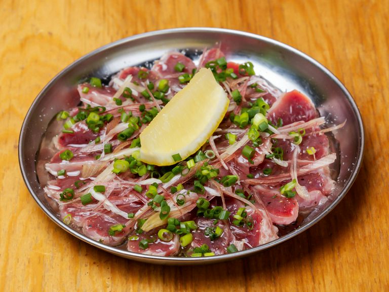 コリコリ食感を楽しめる『砂肝のカルパッチョ』