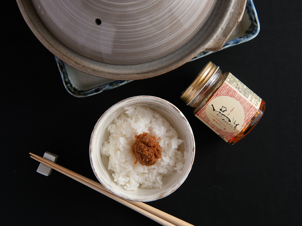 炊きたてご飯に『明太ラー油』をたっぷり