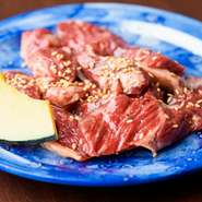 大満足のおいしさを満喫できる。新鮮そのものの『ハラミ』