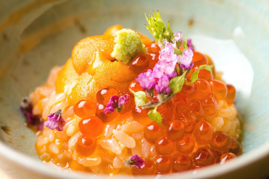 イクラがけウニごはん