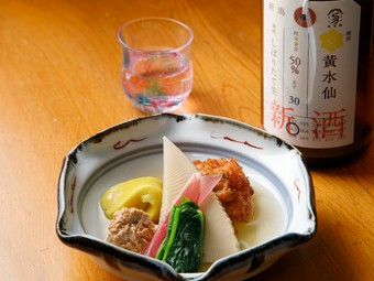 『炊き合わせ』（懐石コースの中の一品）