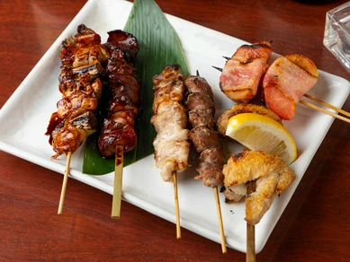 炭火の串焼き