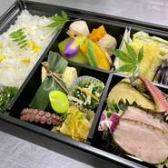 季節のおかず、季節の炊き込みご飯


