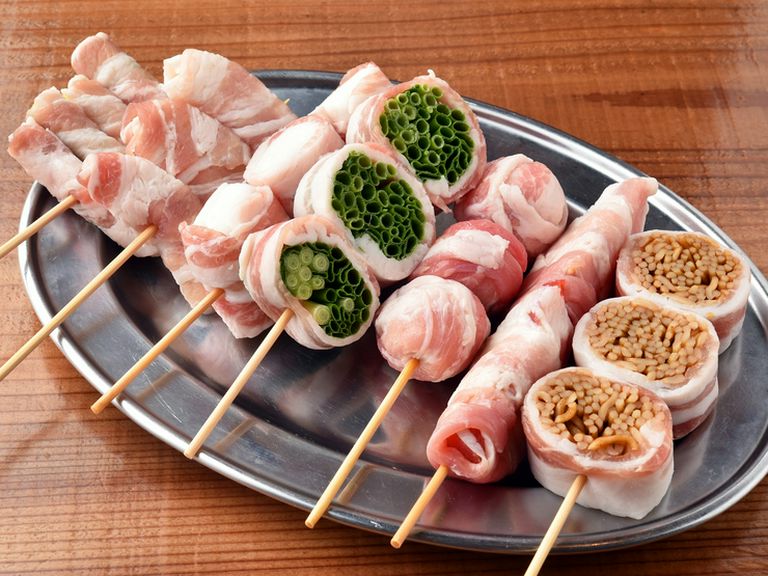 彩り鮮やかで目にも楽しい『創作野菜巻串』