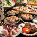 ＼当店自慢の料理を一通り楽しめるコース／
炭火焼鳥串６本を含めた鶏料理を一通りお楽しみいただけます。