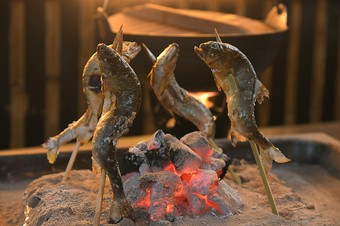 新鮮な食材をシンプルに炭火で焼き上げる『鮎の塩焼き』