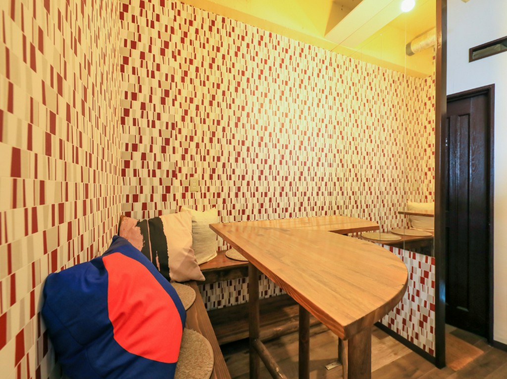 デートにもOKの半個室スペース