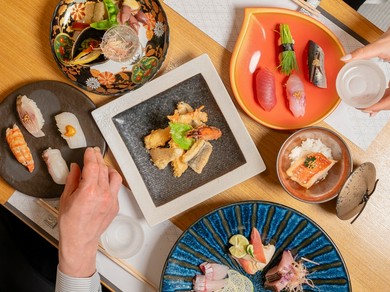 【 一番人気 高砂コース 】全15品握り大将による渾身のコース