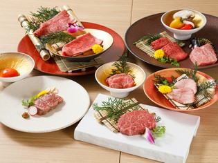 厳選された極上の味わい『日本三大和牛食べ比べお刺身五種盛り』