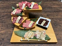 ※山形県産牛カイノミ、山形県産牛おまかせカルビ二種、上タン、ハラミ、レバー、シマチョウ、マルチョウ