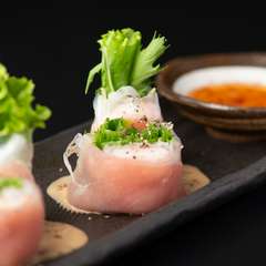 生ハムと海老の生春巻き
