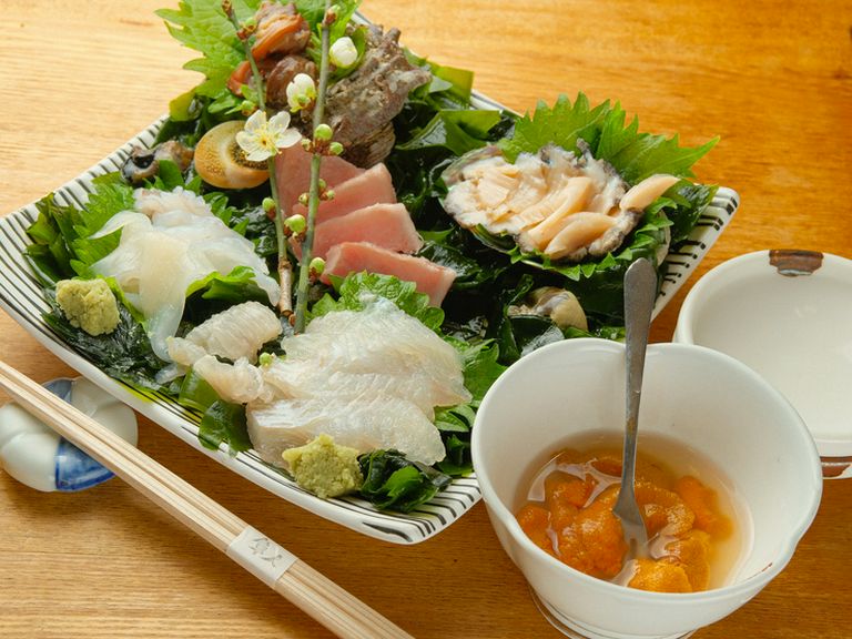 つくり盛り合わせ 水ウニ