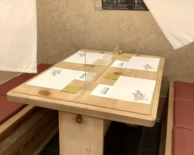 少人数で予約できる個室がある