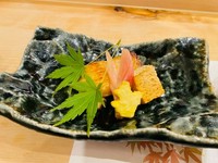 先付、焼物、握り、茶碗蒸し、汁物、デザート