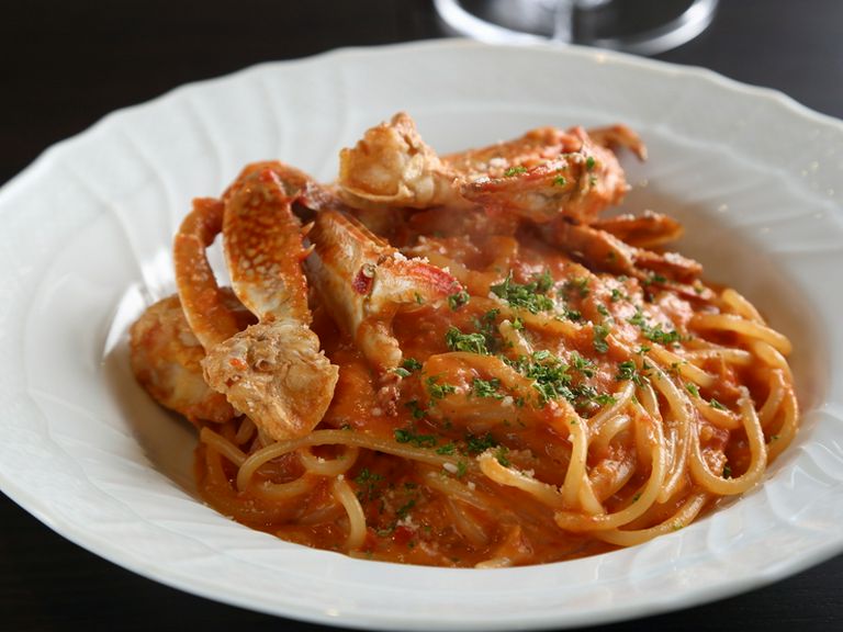 <トマト系>渡りガニのトマトクリーム