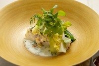 甘鯛グリエ　山菜　筍　リゾット　青のり