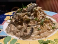 この店では珍しいクリームパスタ
ポルチーニとクリームで作り上げたソースはショートパスタにしても美味しいよ‼️
