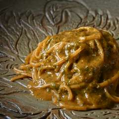 濃厚な味わいの『北海道の北斗雲丹と生海苔のアルガバターソース』