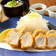 110g　1870円
150g　2310円
190g　2640円
ひれかつ・ご飯・赤だし・きゃべつ・冷奴・香の物