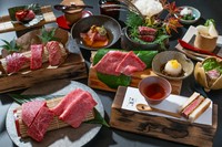 『加賀屋牧場直送』特選近江牛と神戸但馬玄の食べ比べ全１２品【玄趣コース】※宇治抹茶付（要予約