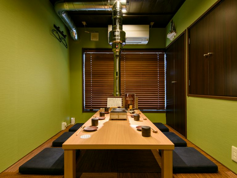 プライベートな空間で、周囲を気にせず食事もできる