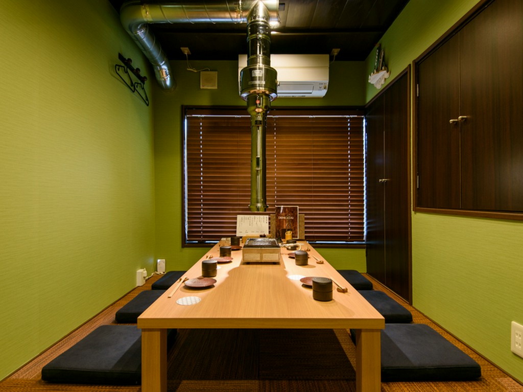 プライベートな空間で、周囲を気にせず食事もできる