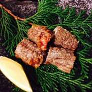 コリコリとした食感と旨味のある珍味。（カンパチやヒラスの胃袋です）