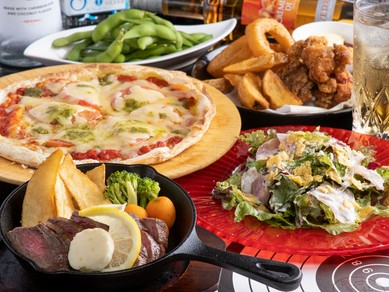 「当日予約OK」4品に120分飲み撃ち放題付き　女子会コースBプラン