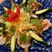 白姫エビのクンチェーナムプラー