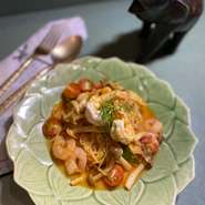 冷製トムヤムクンパスタ