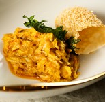 蟹肉炒めポーピン添え