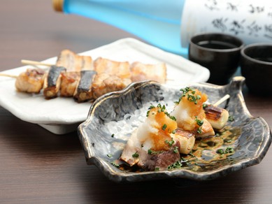 脂の乗った鰤を贅沢に使用。焼き魚を各自味わえる『鰤ねぎま串・ぶり西京焼き串』