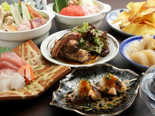 旬の味覚を味わえる。地元産の新鮮な魚介や野菜
